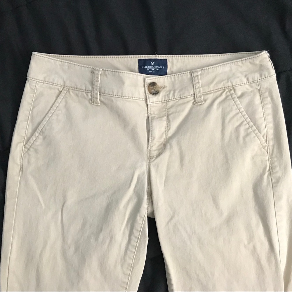 american eagle women’s khaki kickboot jean